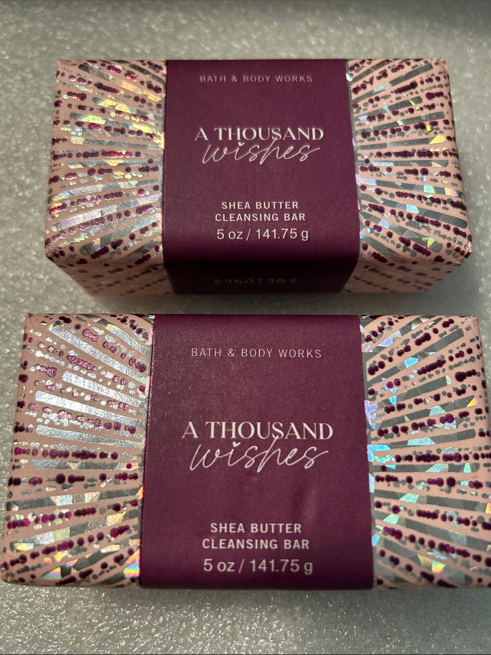 Bath & Body Works 2X A Thousand Wishes Shea Butter Cleansing Bar - Pink